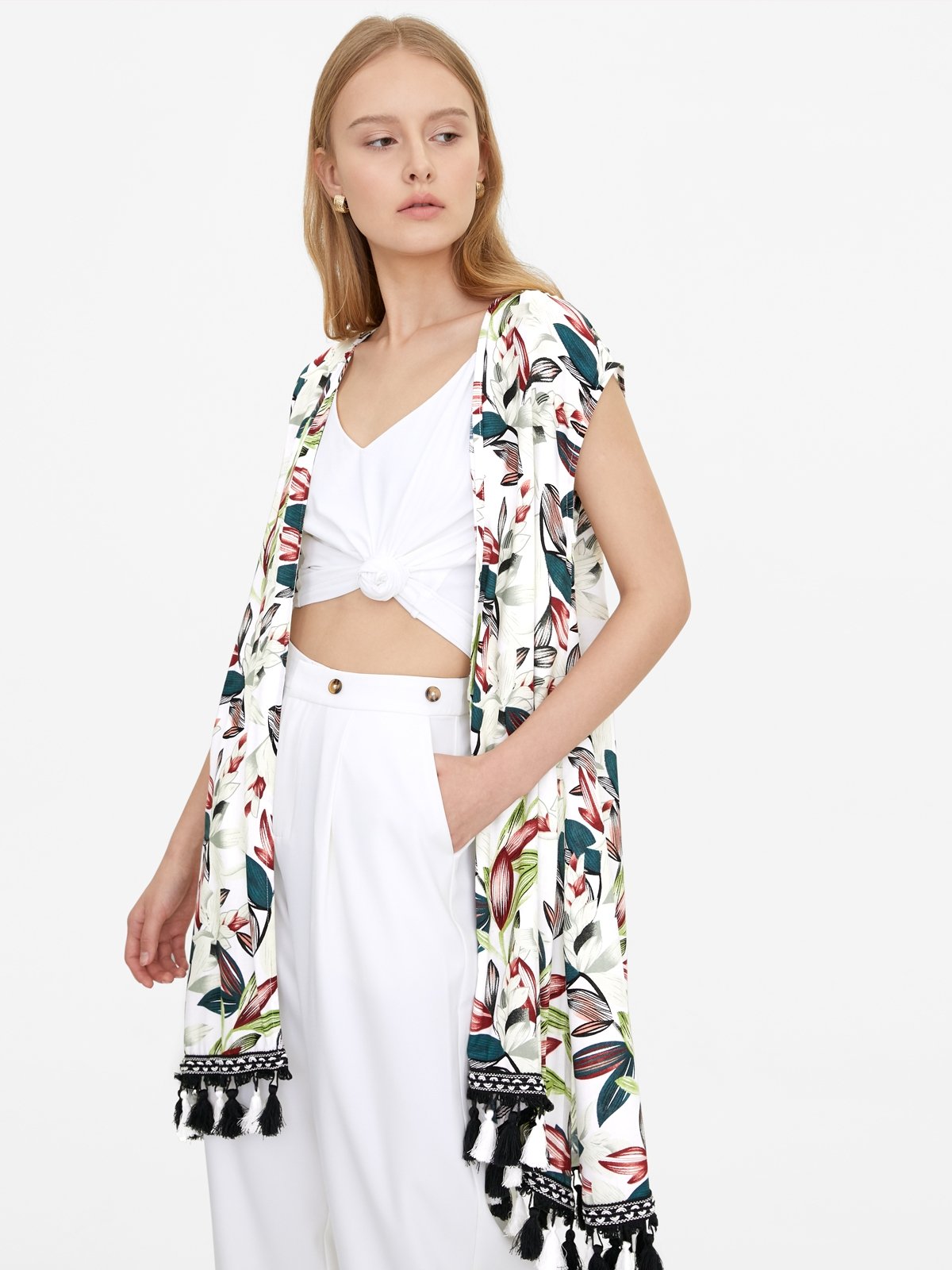 White on sale kimono jacket