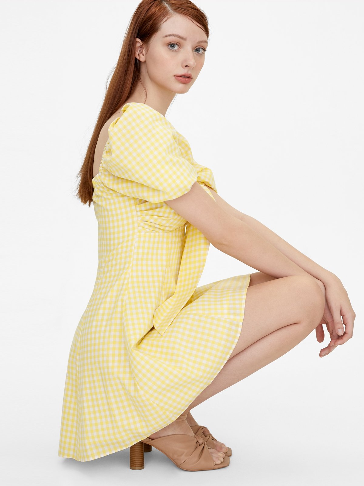 Yellow gingham sale mini dress