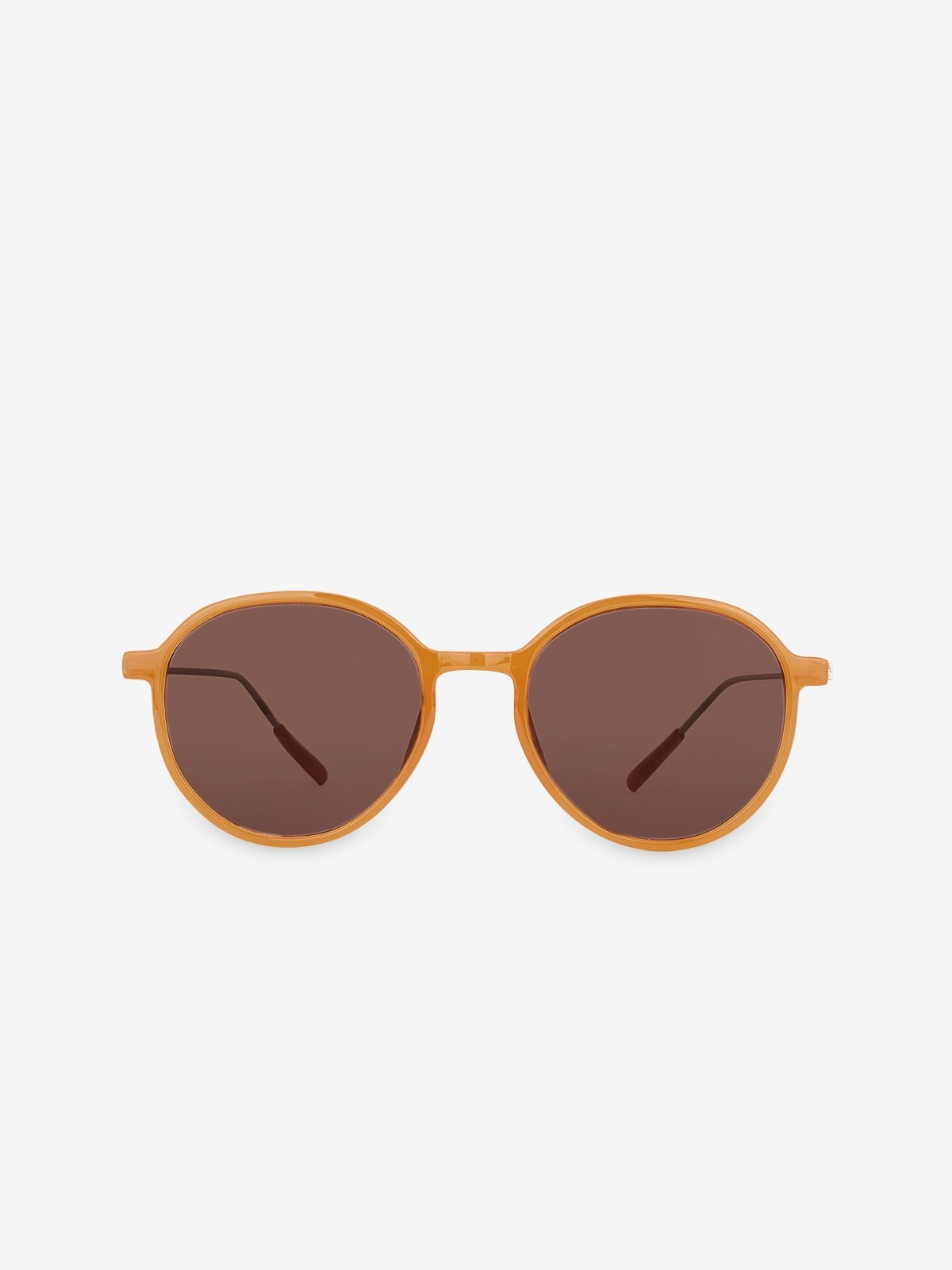 Round Thin Rim Sunglasses Mustard Pomelo Fashion