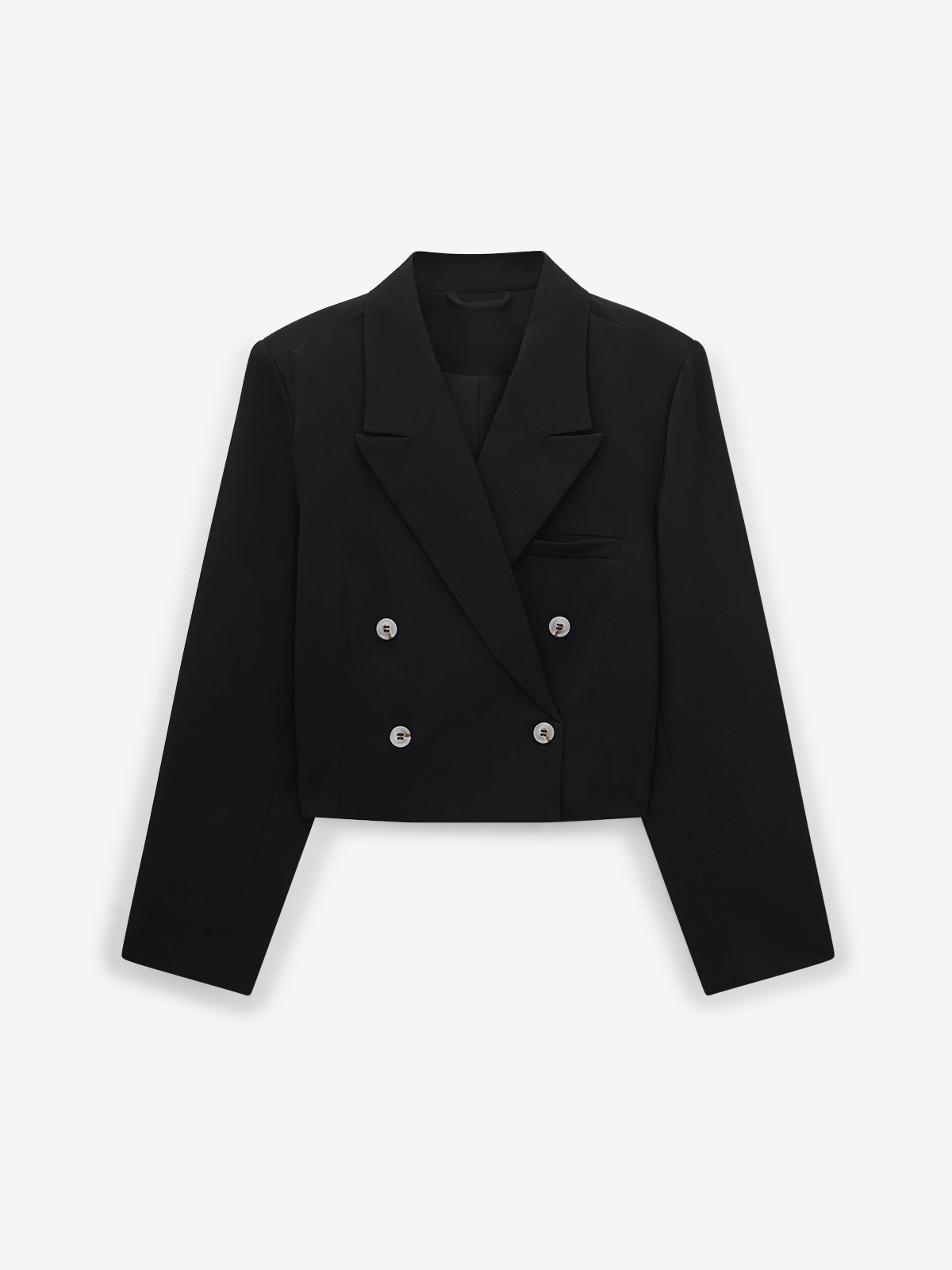 Cropped double breasted blazer clearance