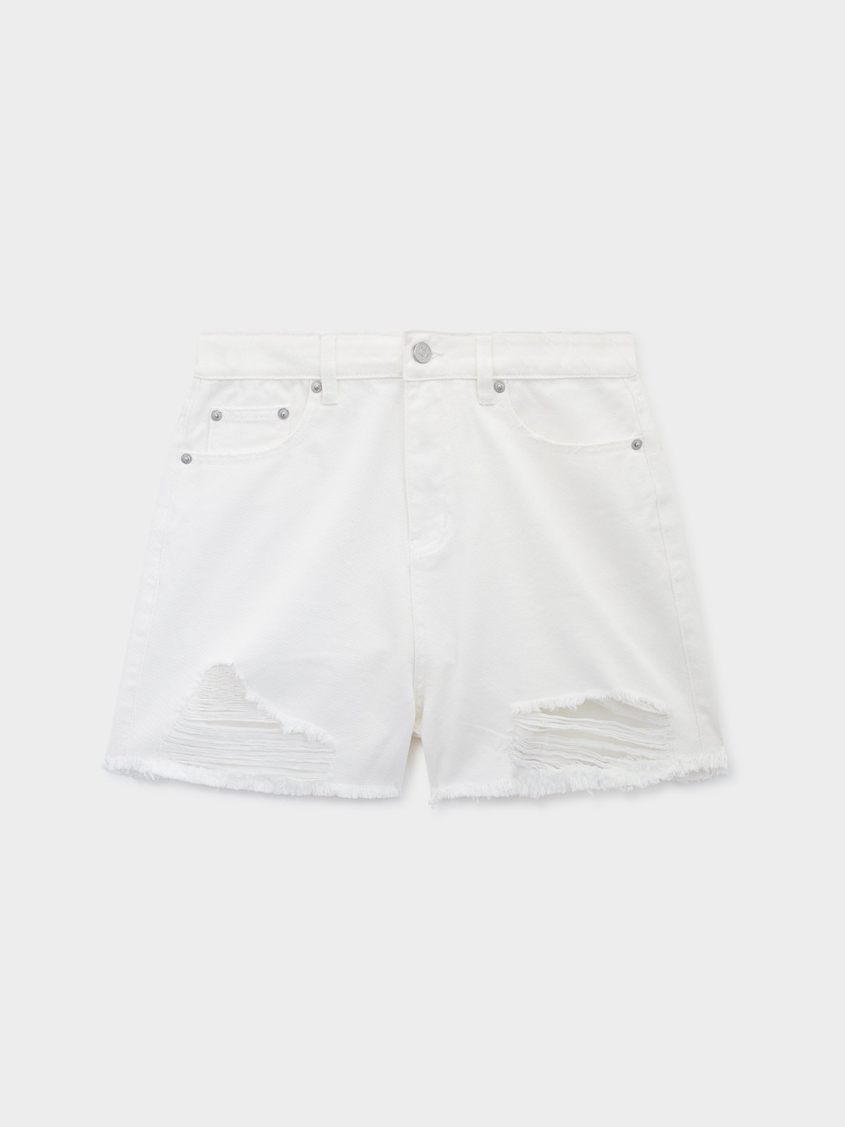 White shorts best sale with rips