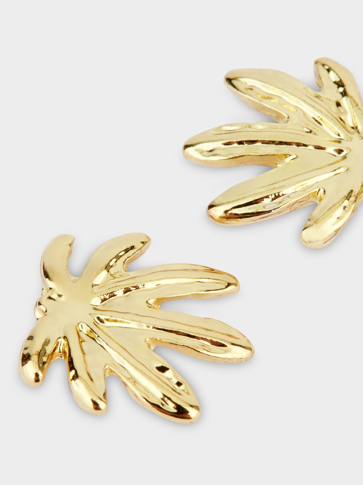 Gold leaf outlet earrings studs