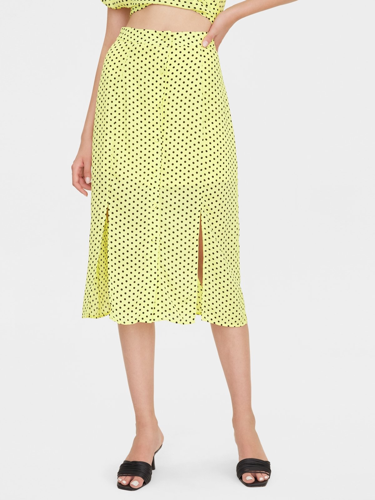 Polka dot cheap skirt yellow
