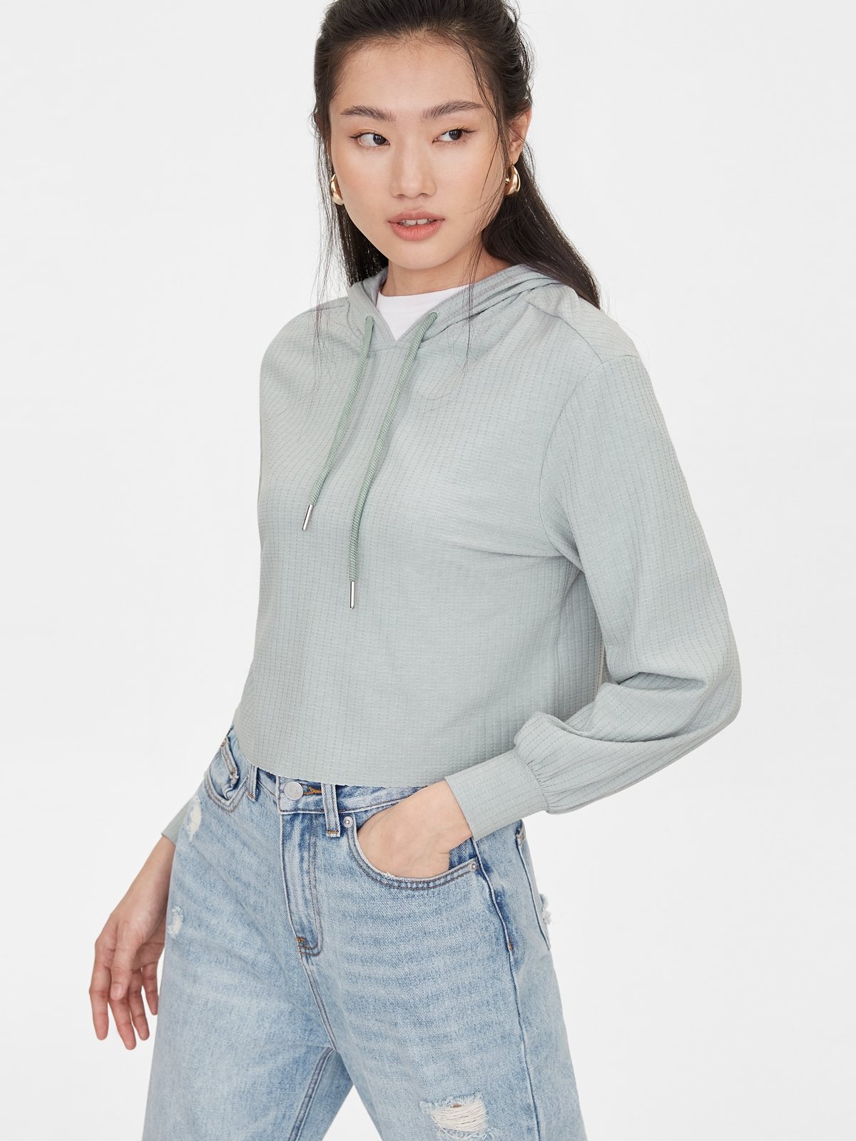 Grey hoodie fashion hot sale