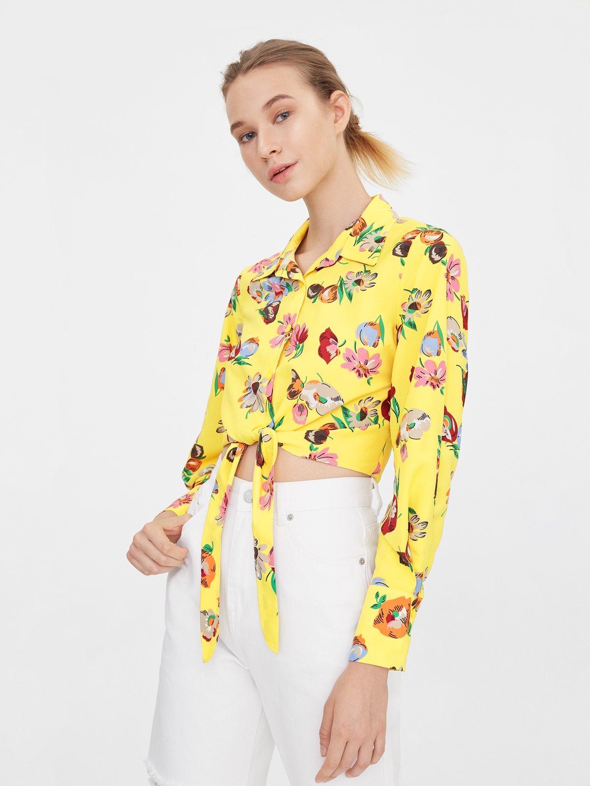 Yellow fashion tops best sale
