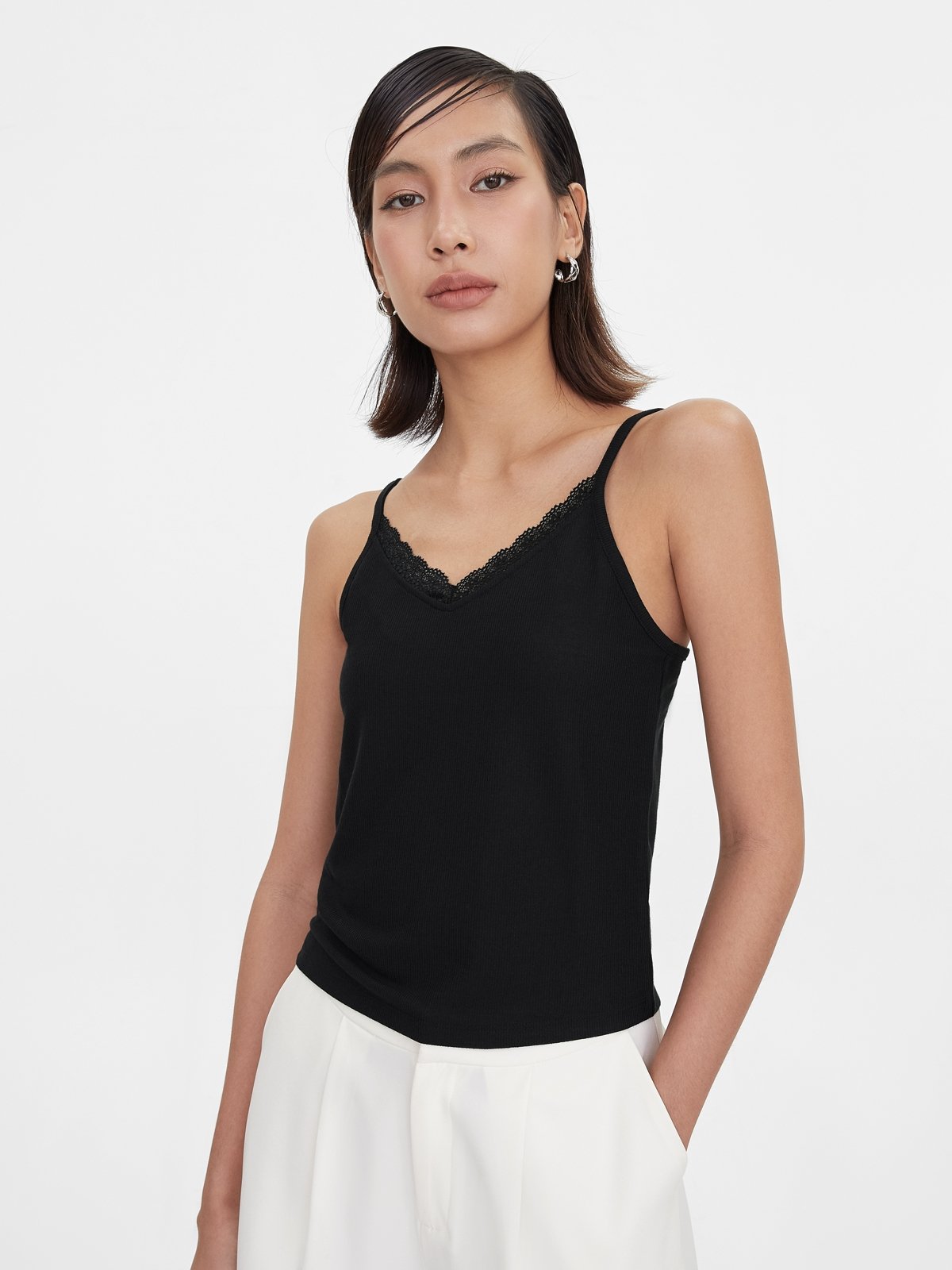 Ruffle best sale camisole top