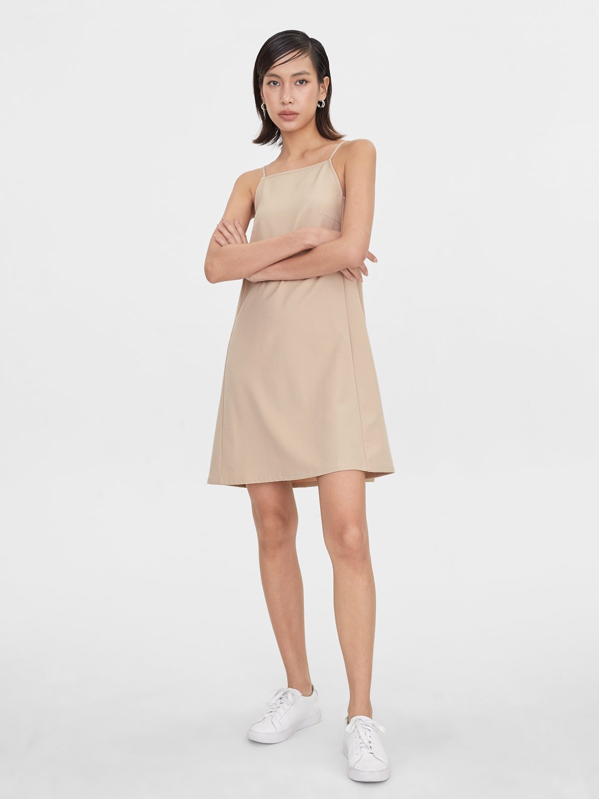 Beige a deals line dress