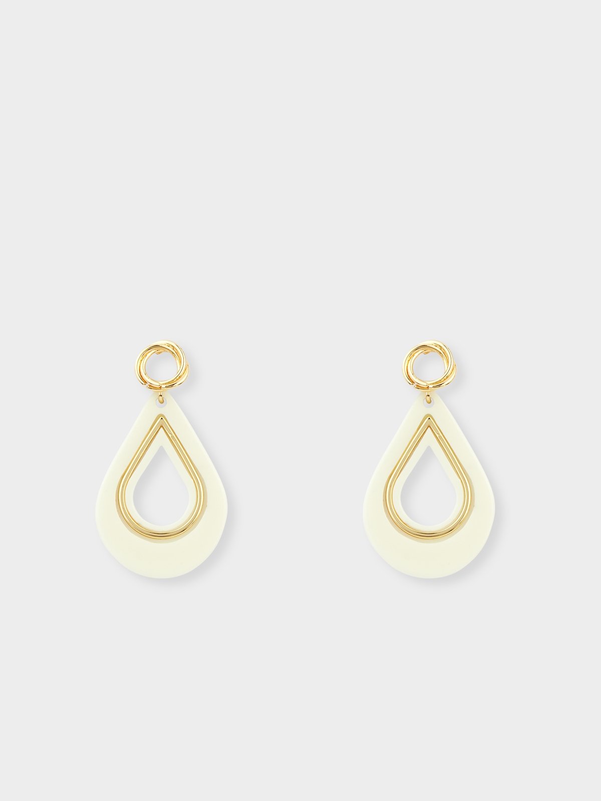 White clearance teardrop earrings