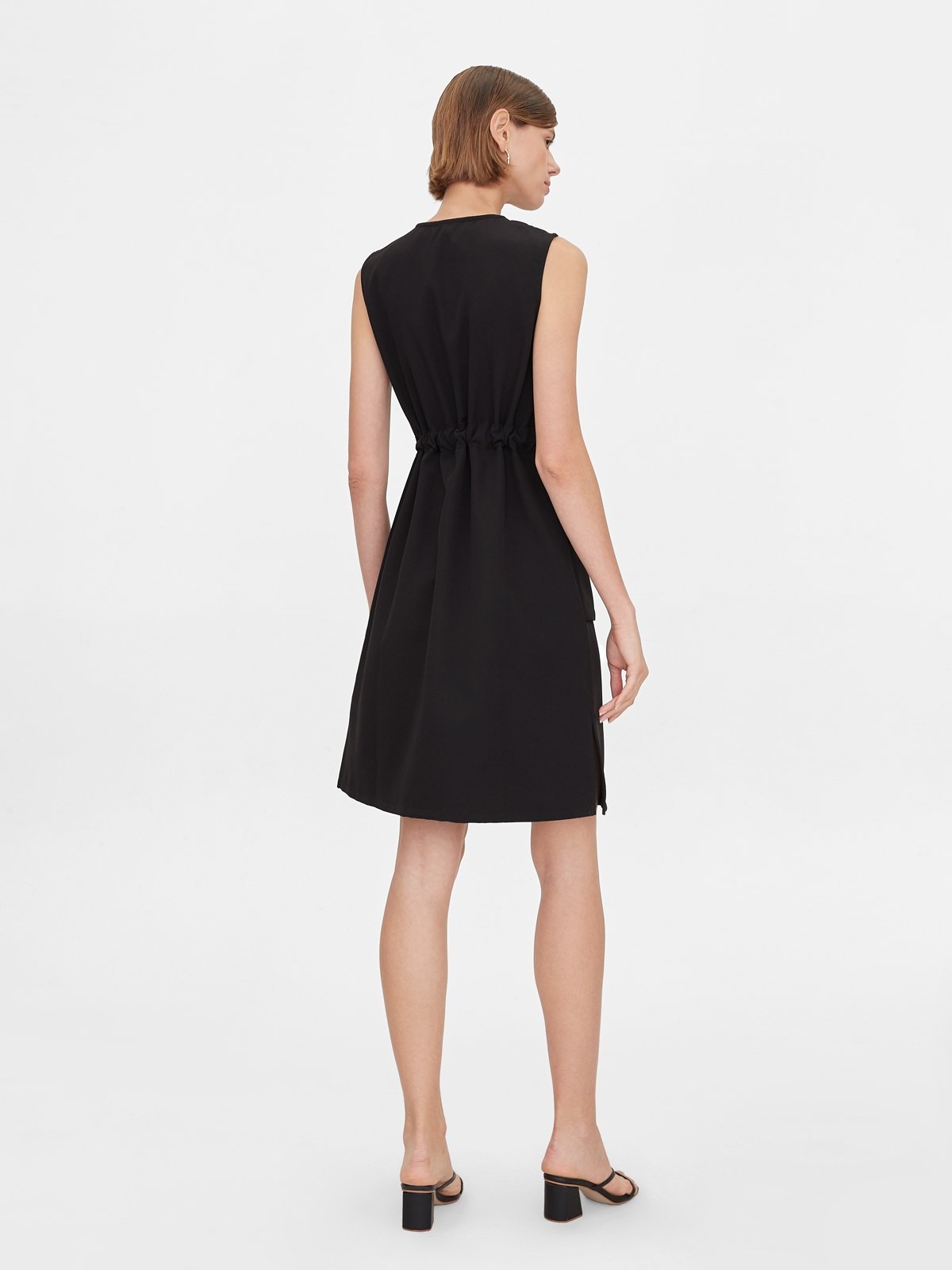 100％品質 Button Sleeveless Up Fashion Pomelo - Black - Dress ワンピース