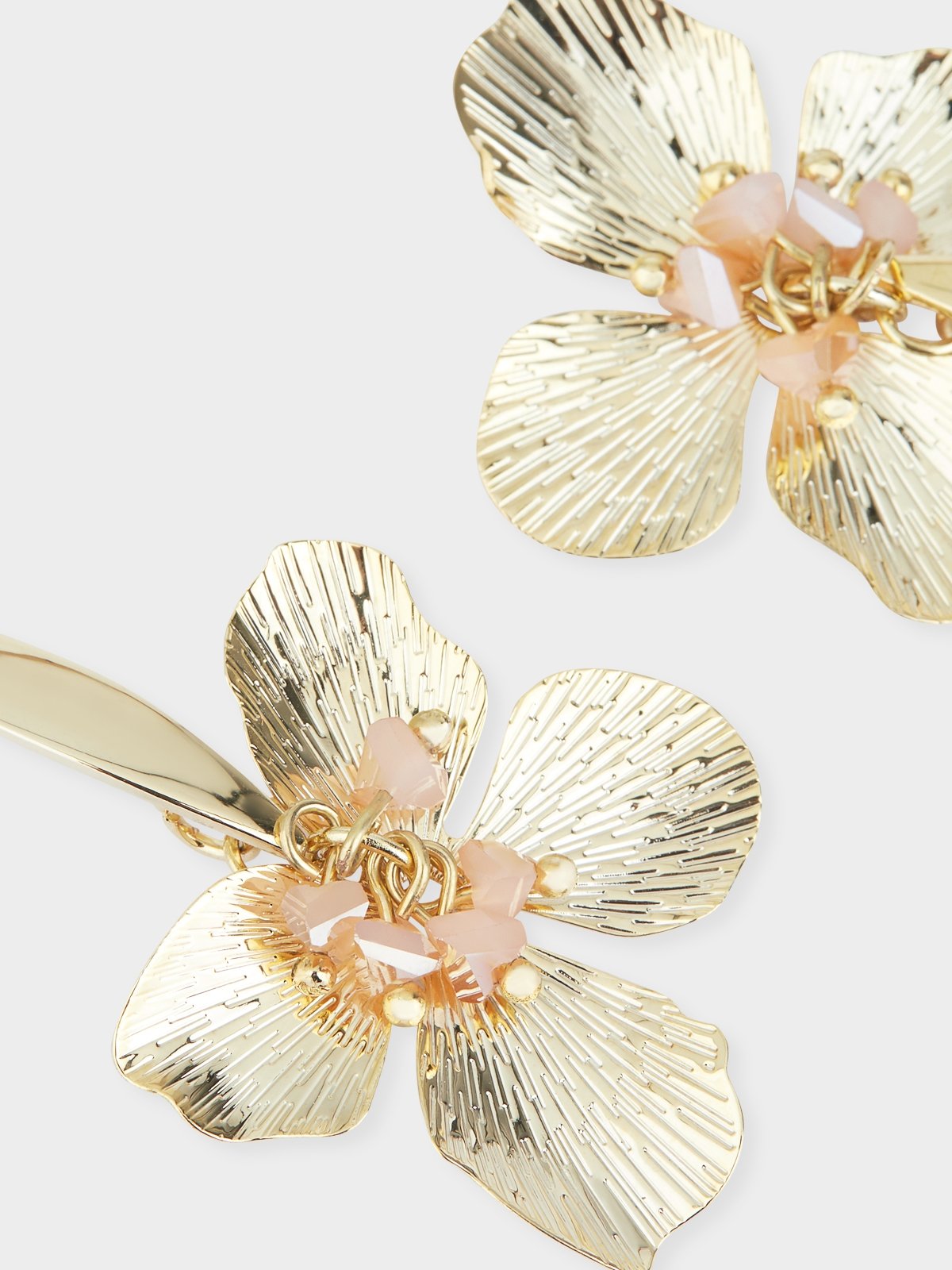Mini Flower Shaped Drop Earrings Gold Pomelo Fashion