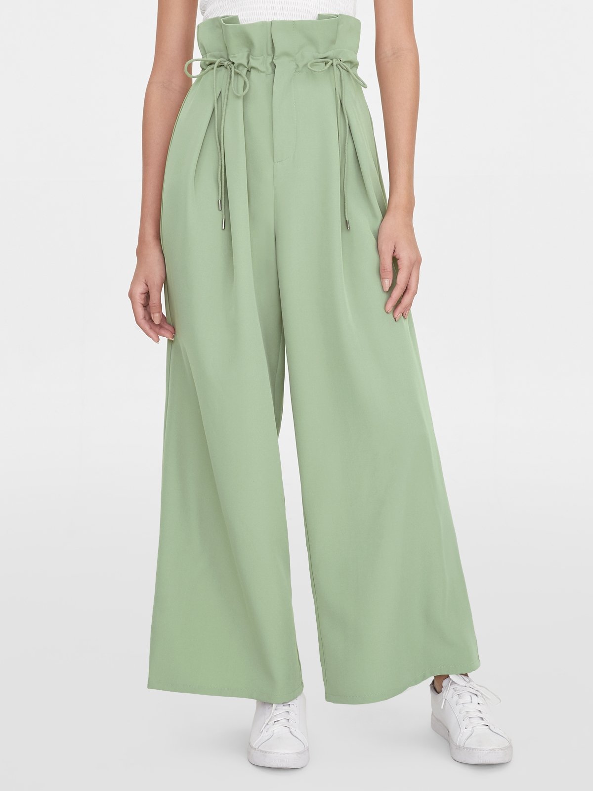 Pleated paper bag pants deals