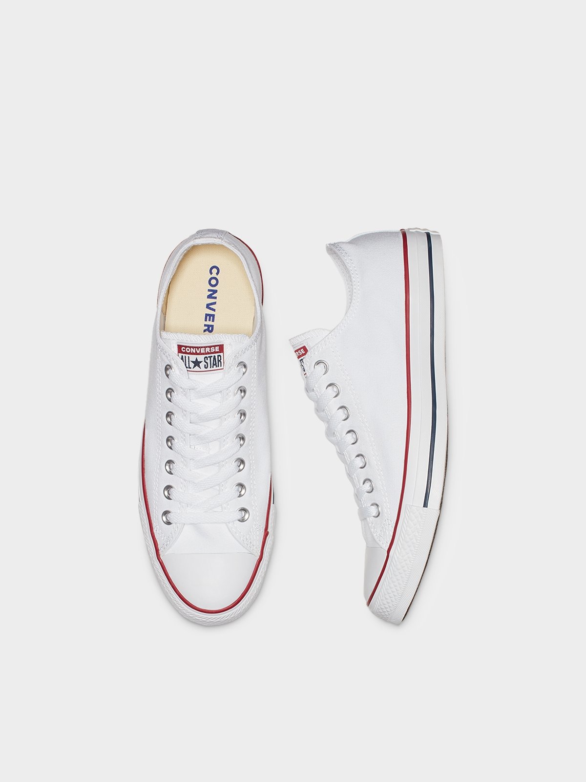 Converse All Star Ox Canvas Sneakers White Pomelo Fashion