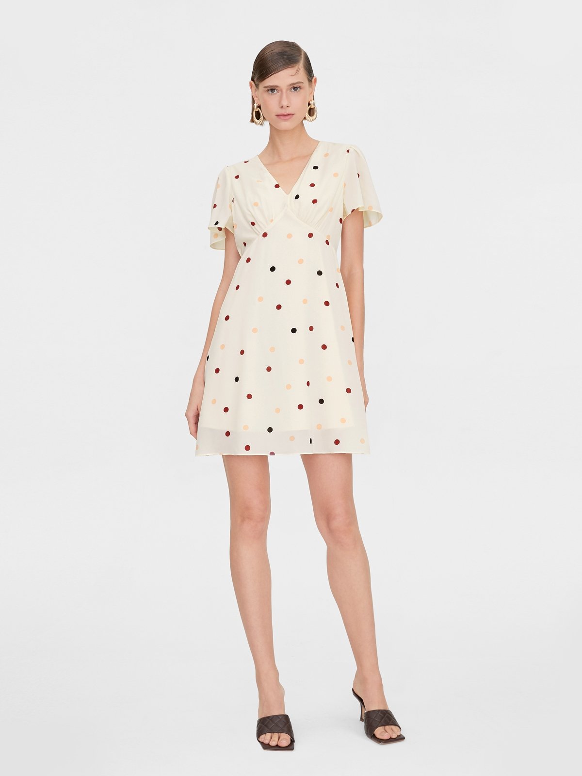 White polka discount dot dress h&m