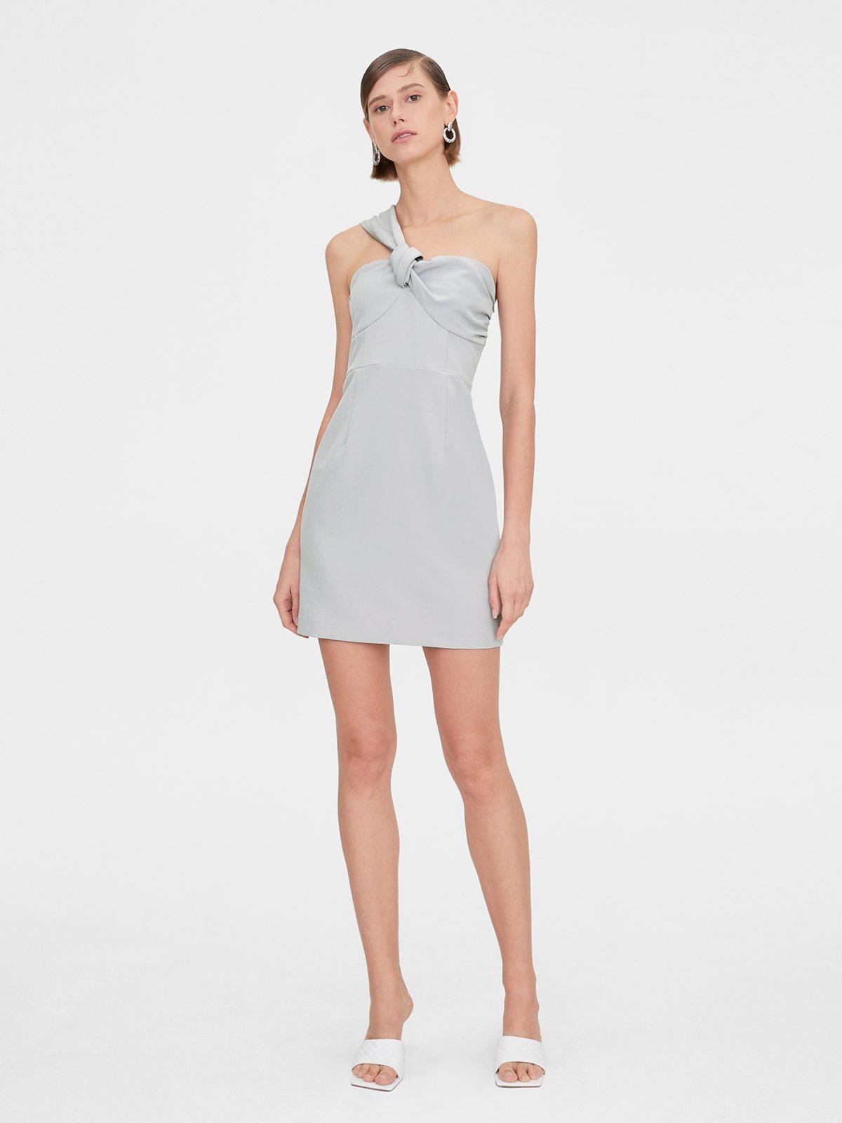 One shoulder knot new arrivals dress