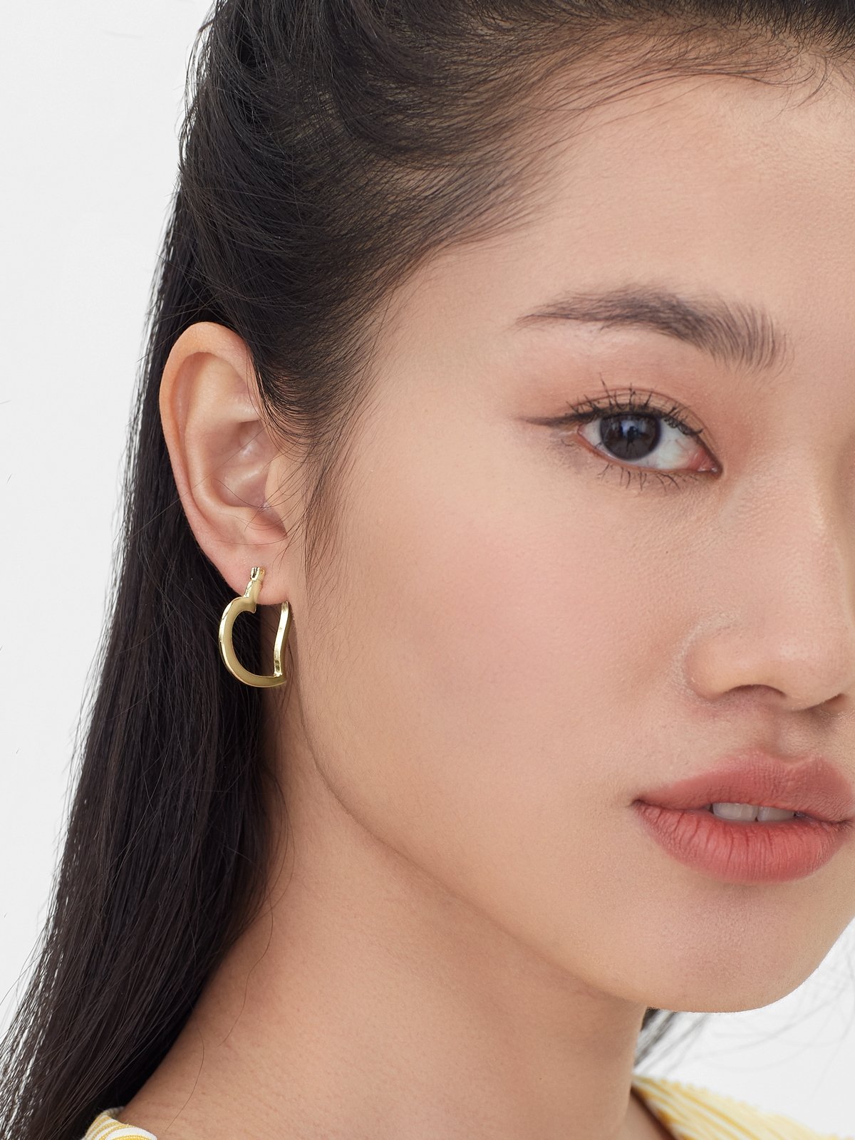 Asymmetric heart earrings hotsell