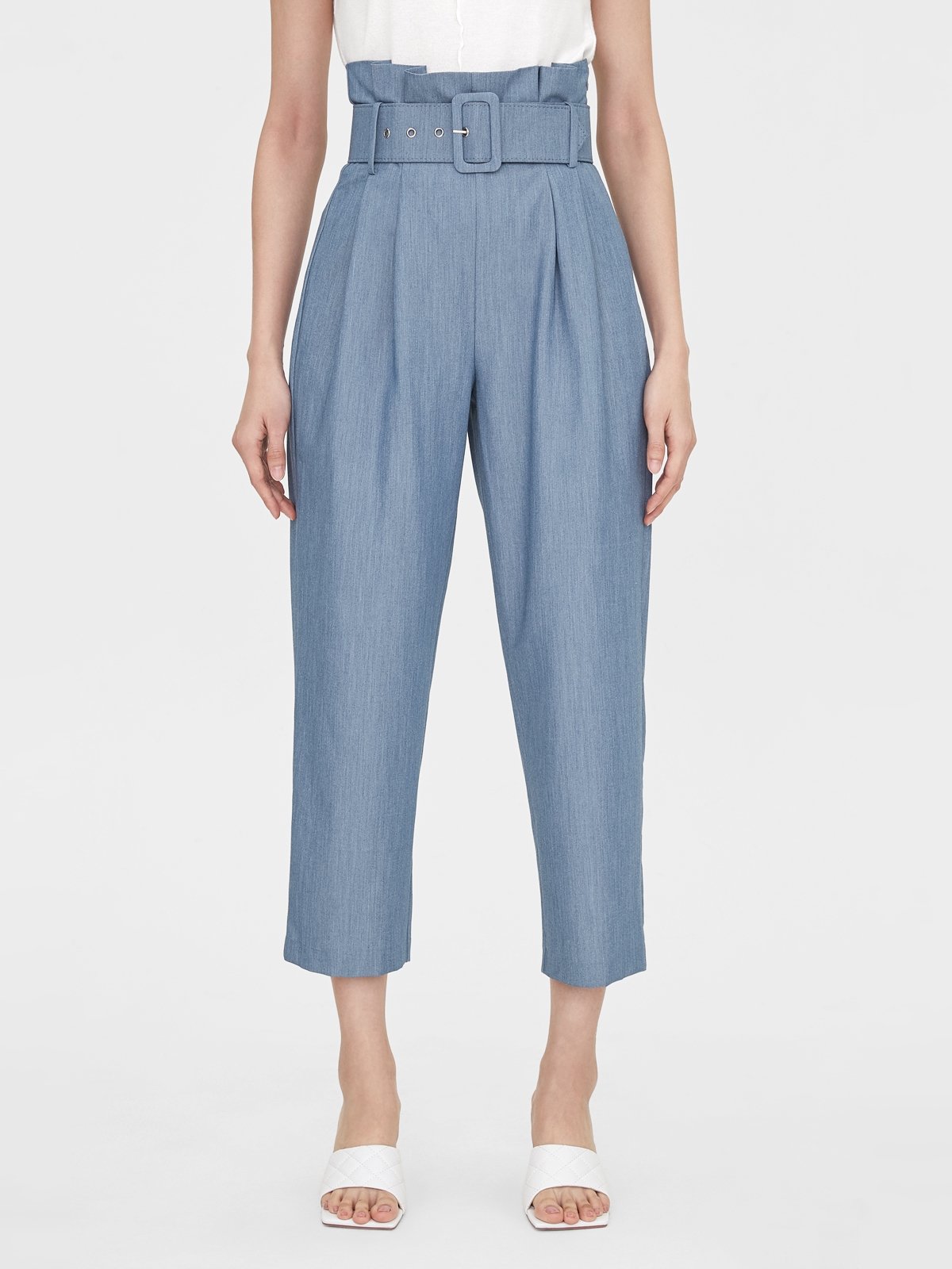 Gingham paperbag pants store