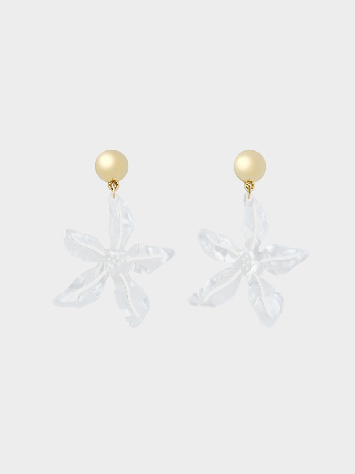 White flower earrings shop