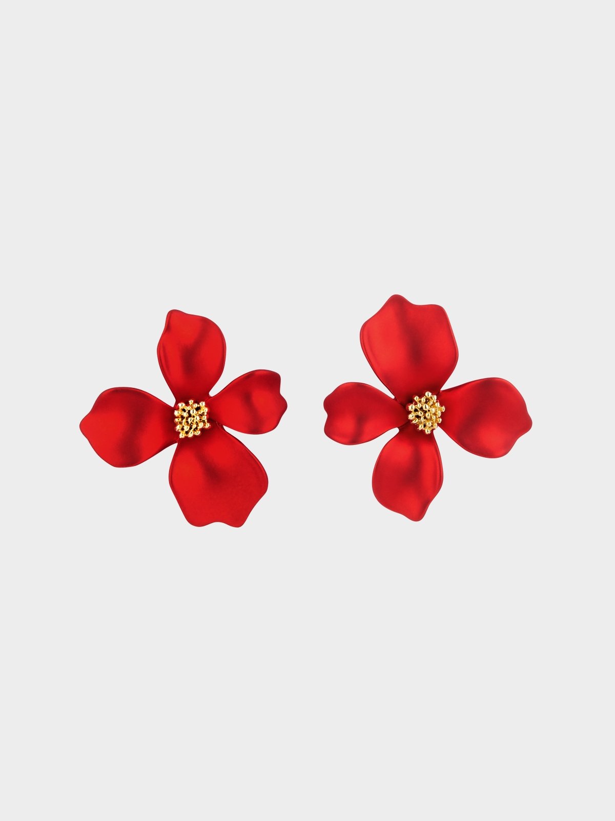 Red best sale stud earrings