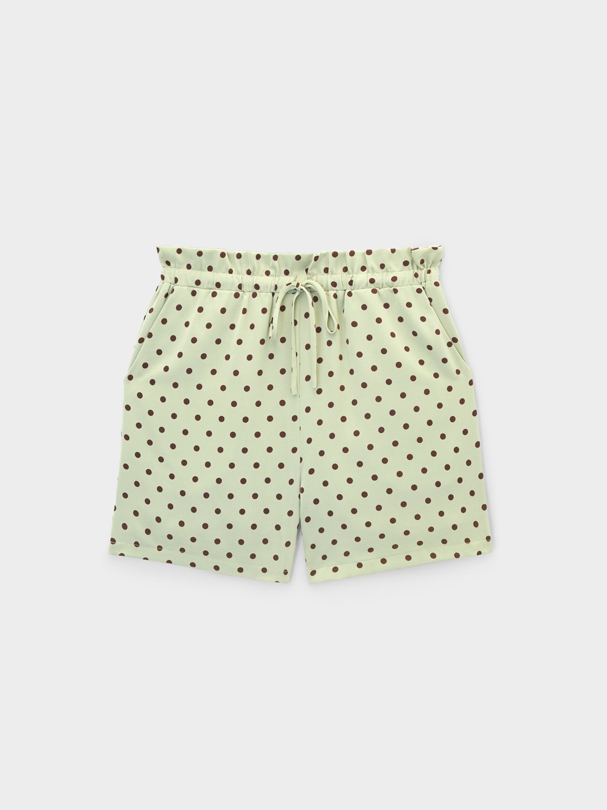 Green polka dot shorts clearance