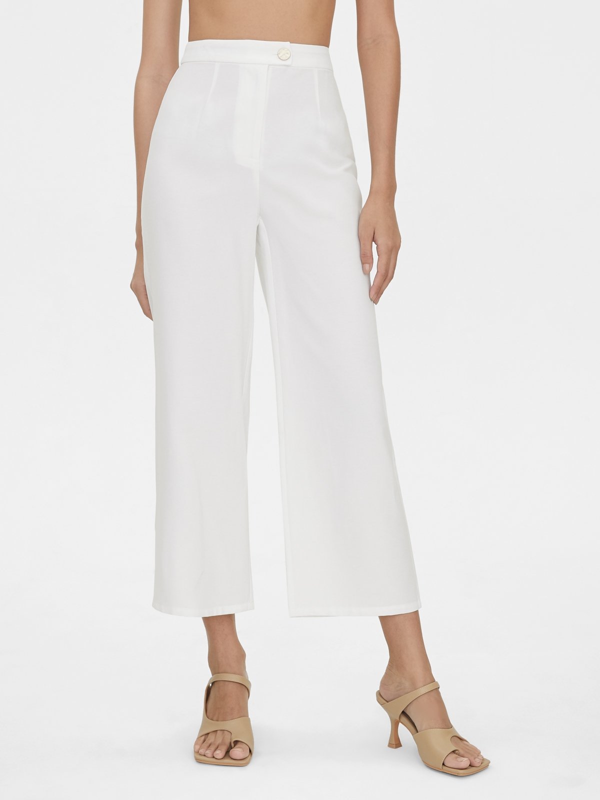 White wide leg discount shorts