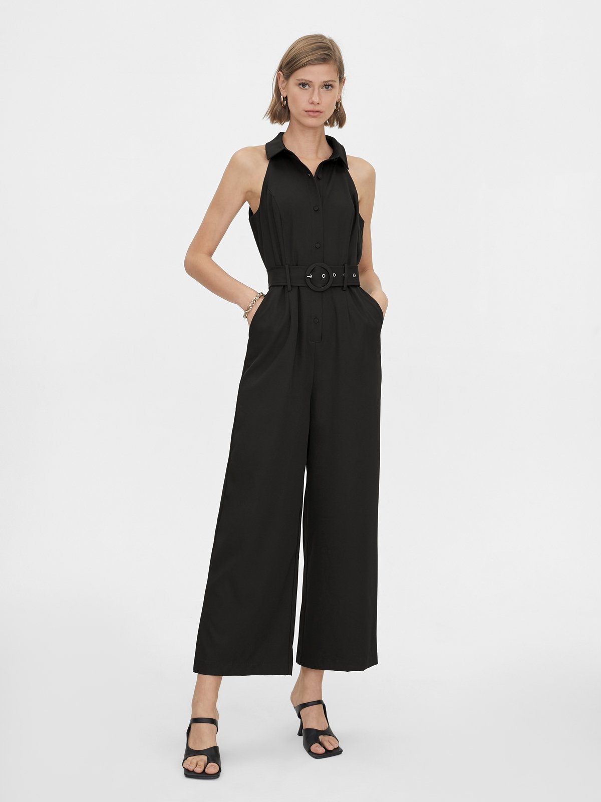 Sleeveless utility jumpsuit cheap