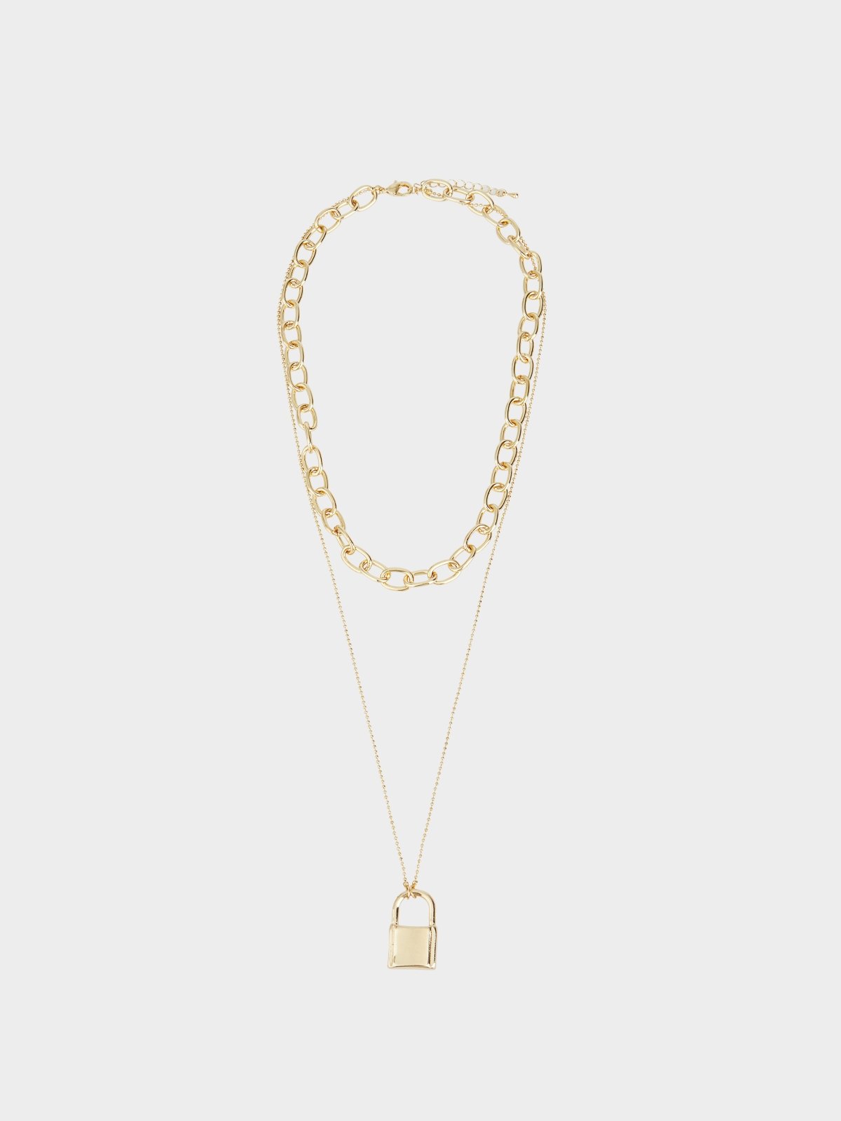 Chain and lock best sale necklace