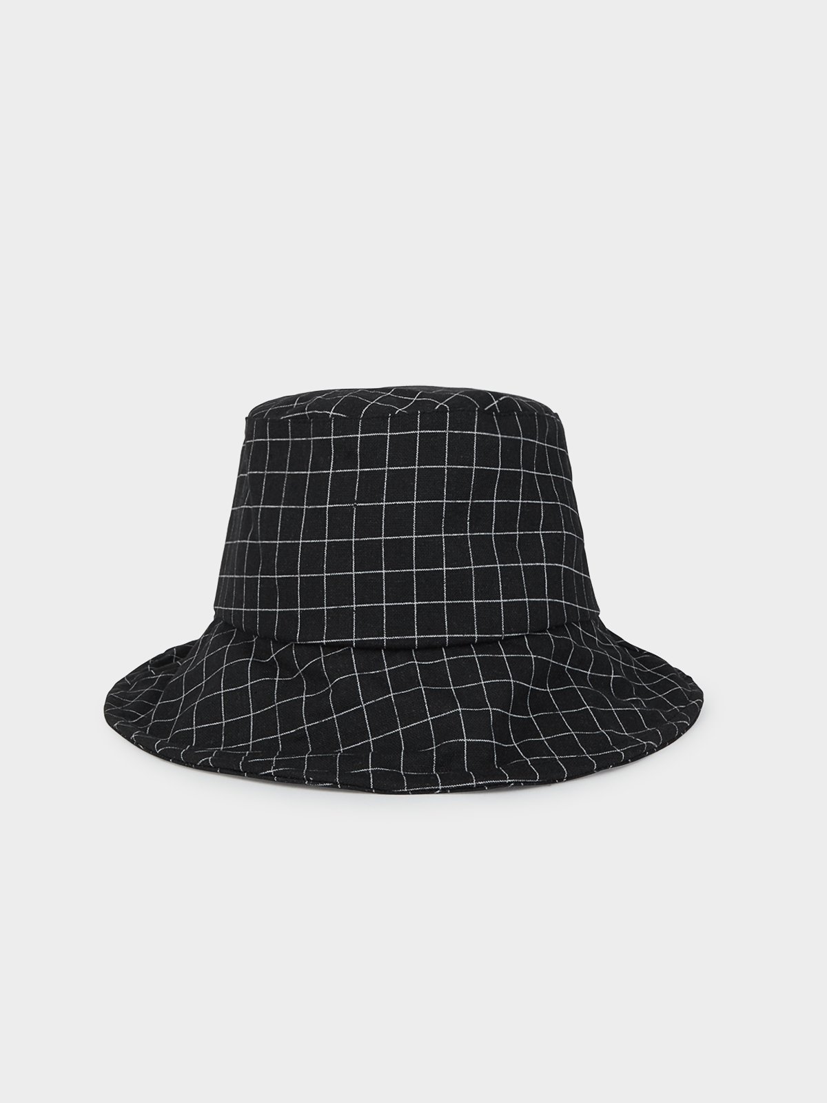 Drawstring Geometric Print Bucket Hat Black Pomelo Fashion