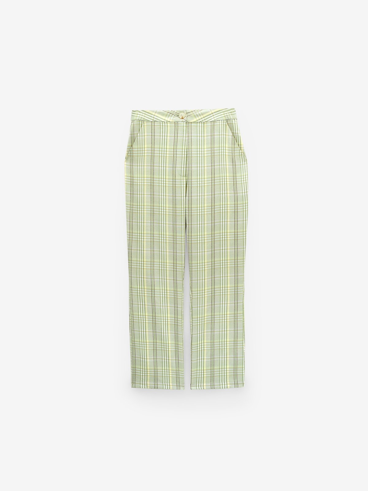 Green and shop white plaid pants
