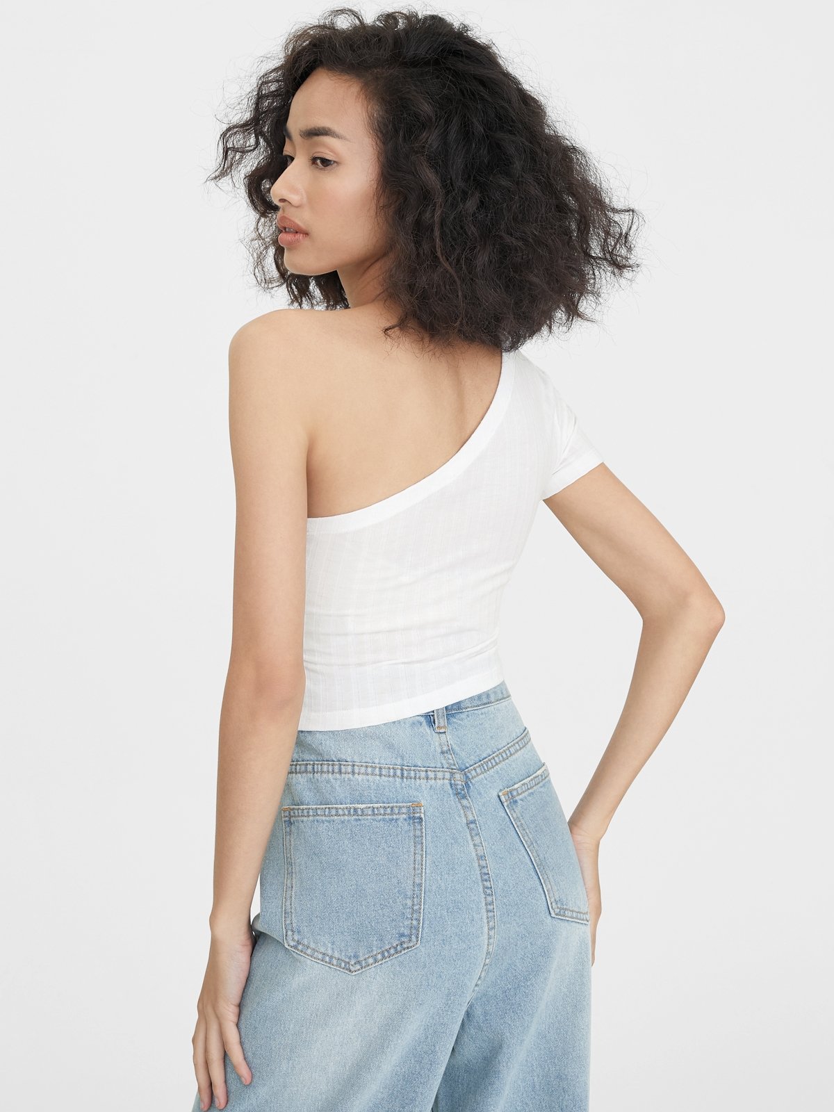 Topshop cream tie shoulder cheap crop top
