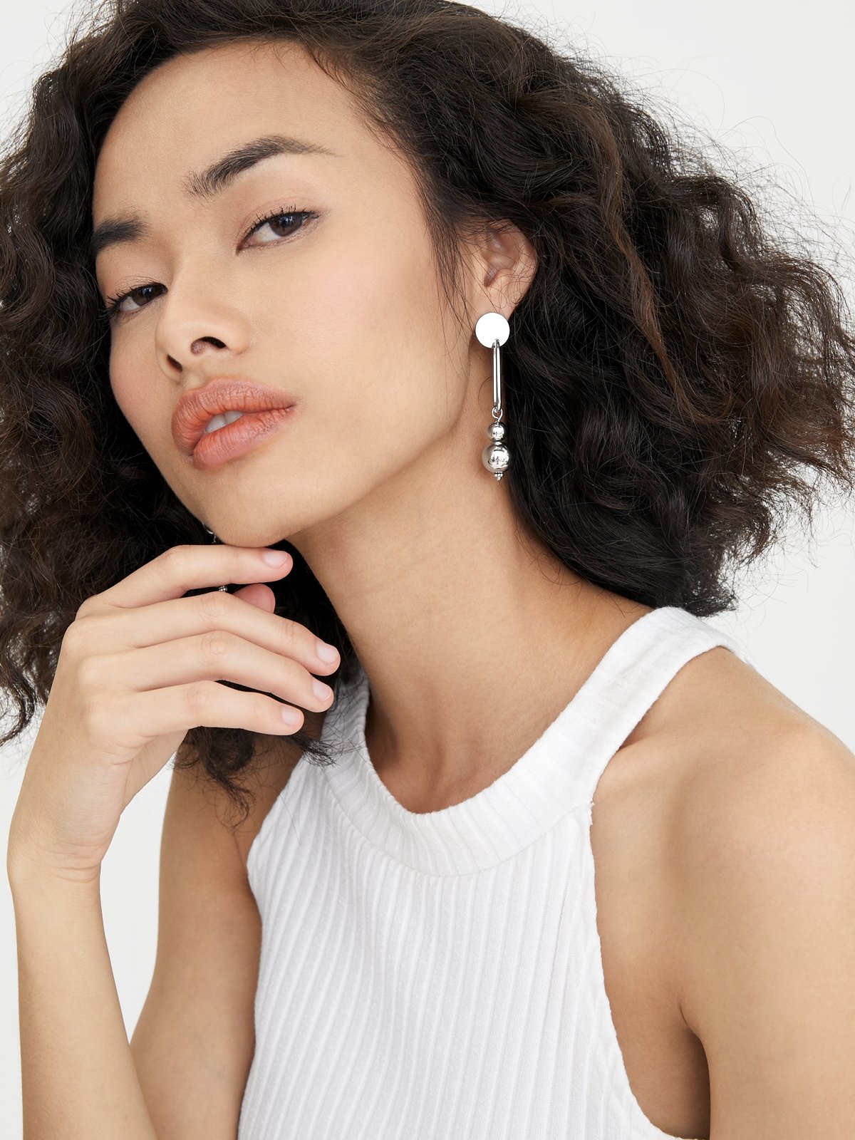 Double ball 2025 drop earrings