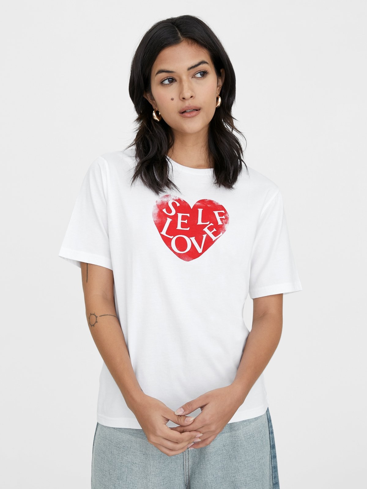 Simply Love Full Size LOVE YOURSELF Graphic Cotton Tee