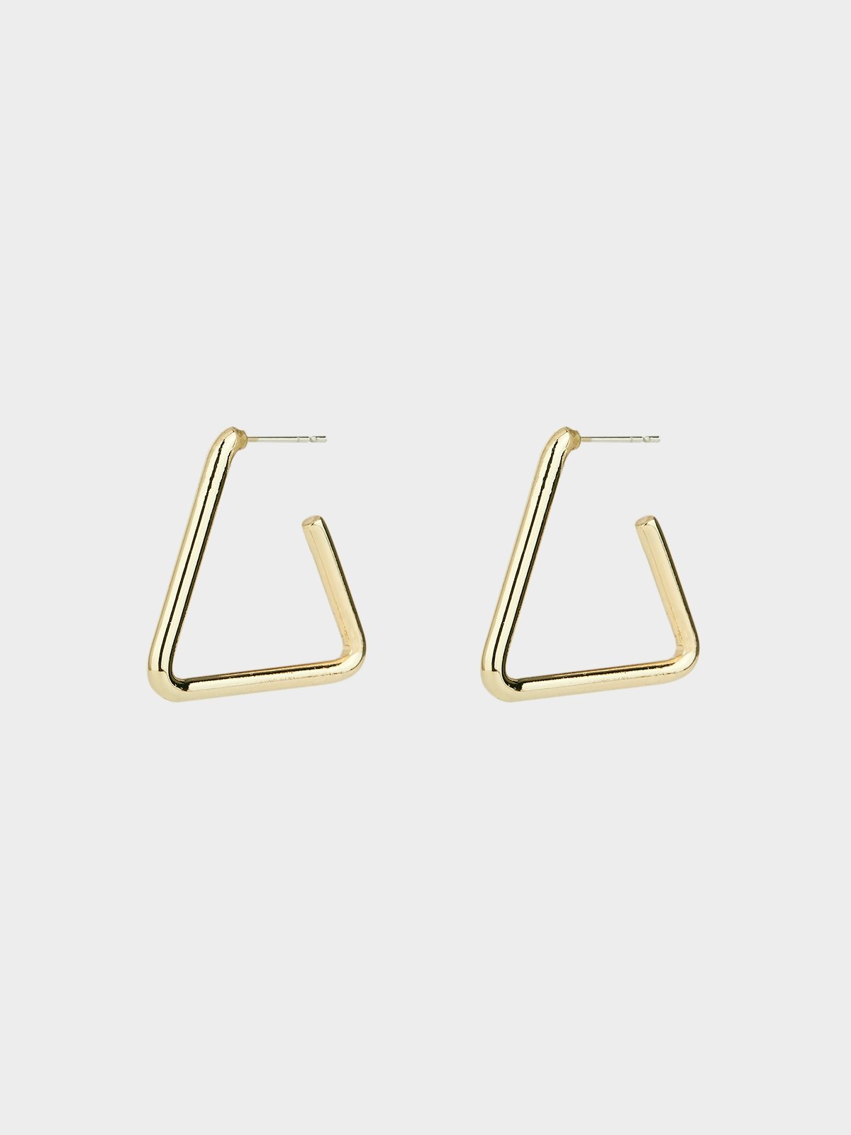 Gold earrings triangle best sale