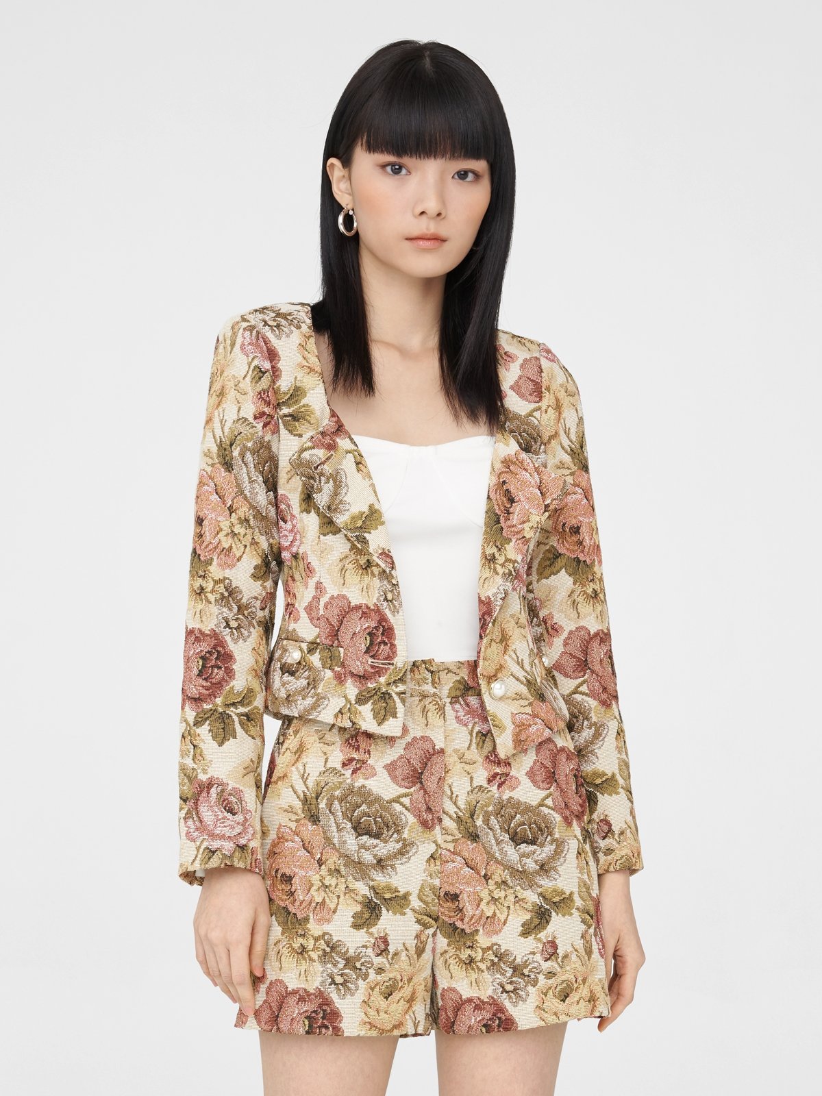 Trendsetting Lapel Button Up Apricot Shirt Jacket