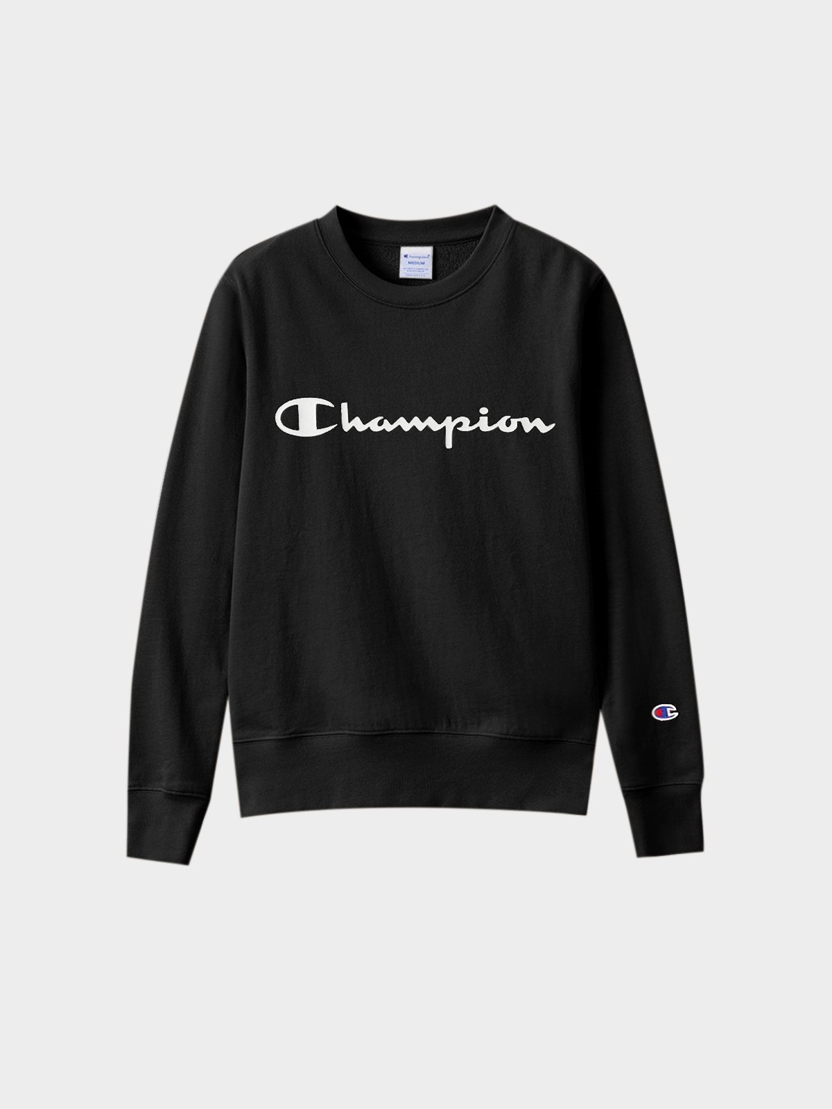 Plain black champion sweatshirt best sale