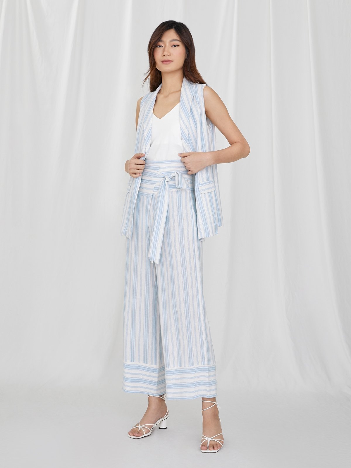 Striped pants with sales tie