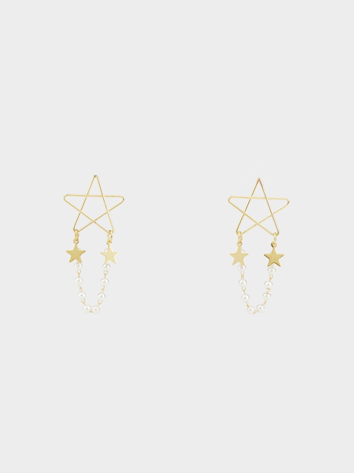 Gold discount star earrings