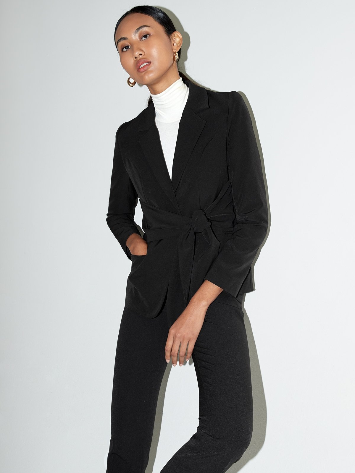 Waist blazer top