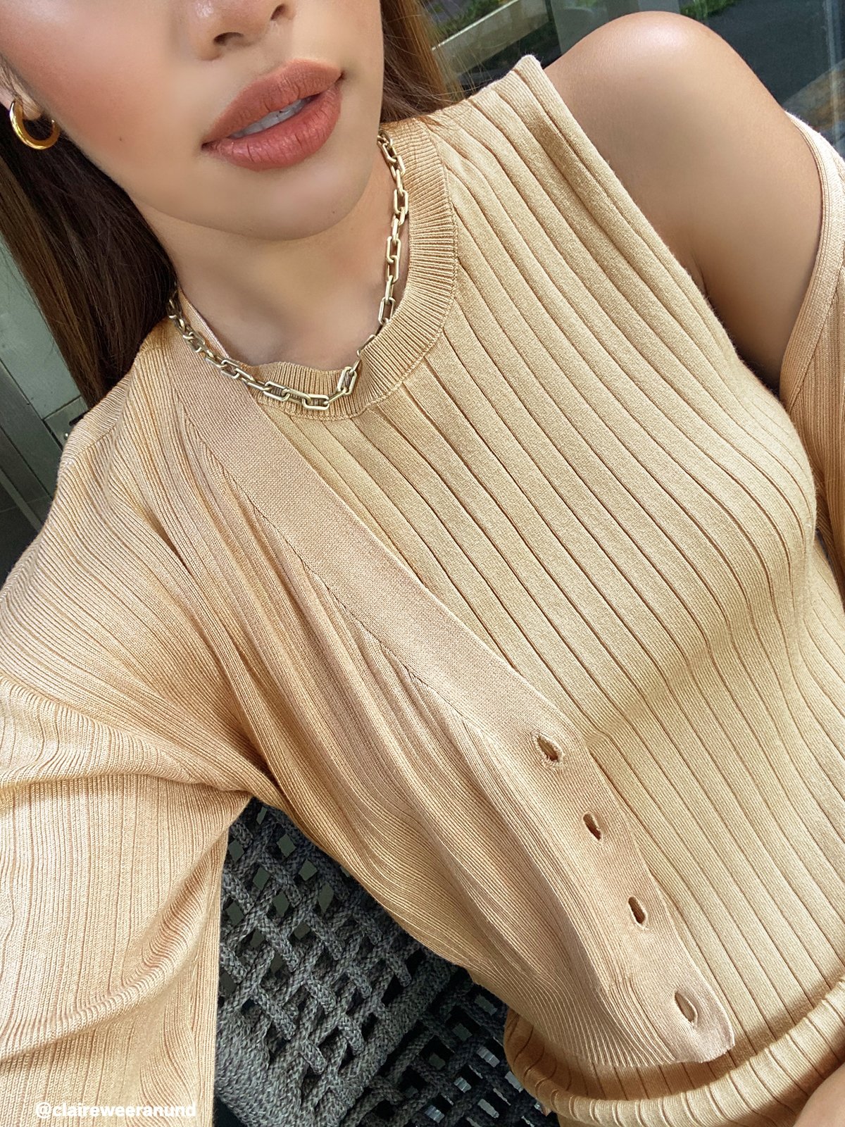 Gold new arrivals cropped cardigan