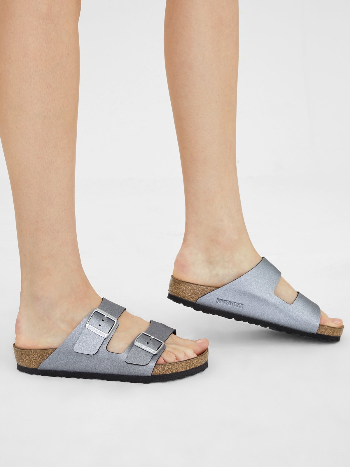 Icy metallic anthracite birkenstock on sale