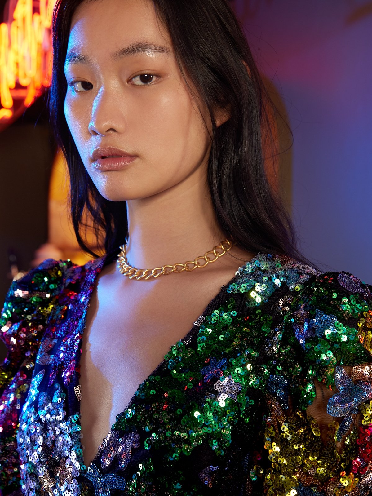 circular-chain-necklace-gold-pomelo-fashion