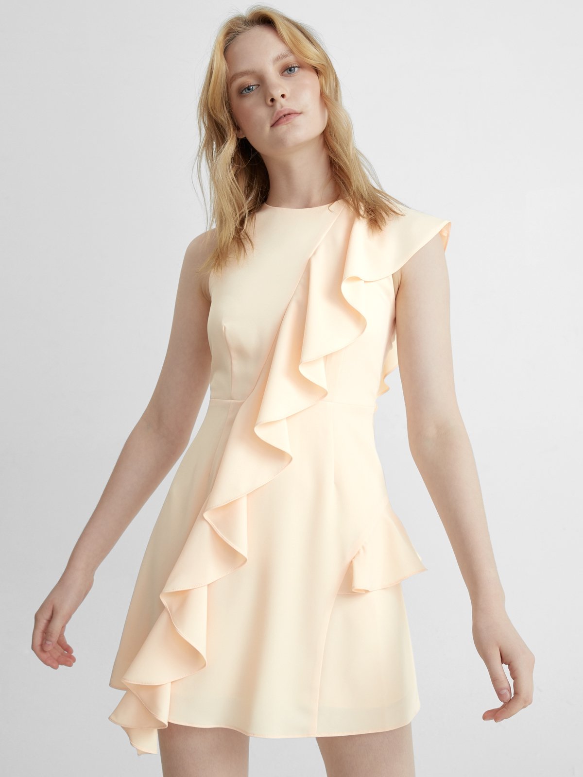 Ruffle a hotsell line dress
