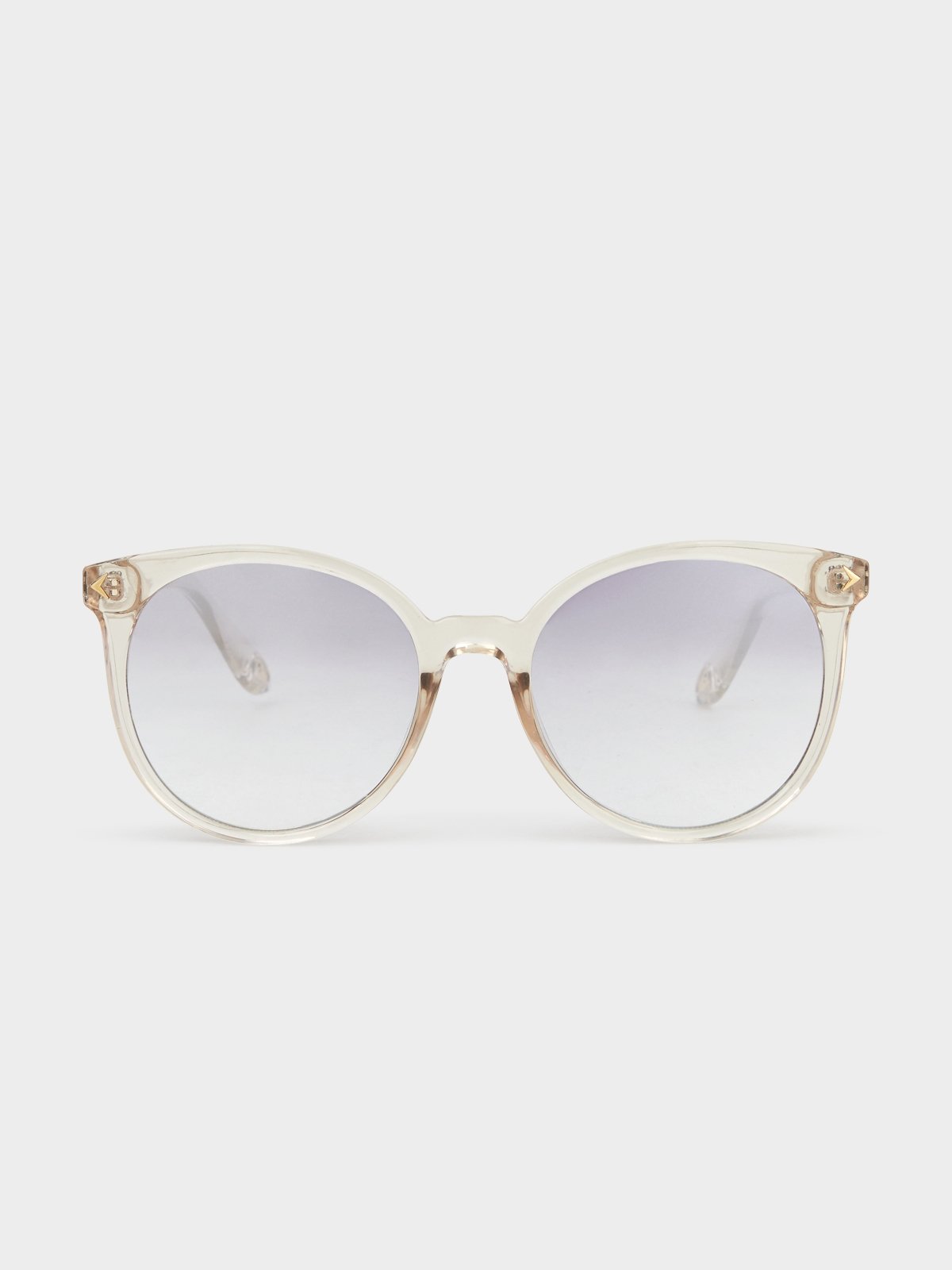 Clear frame round sunglasses clearance