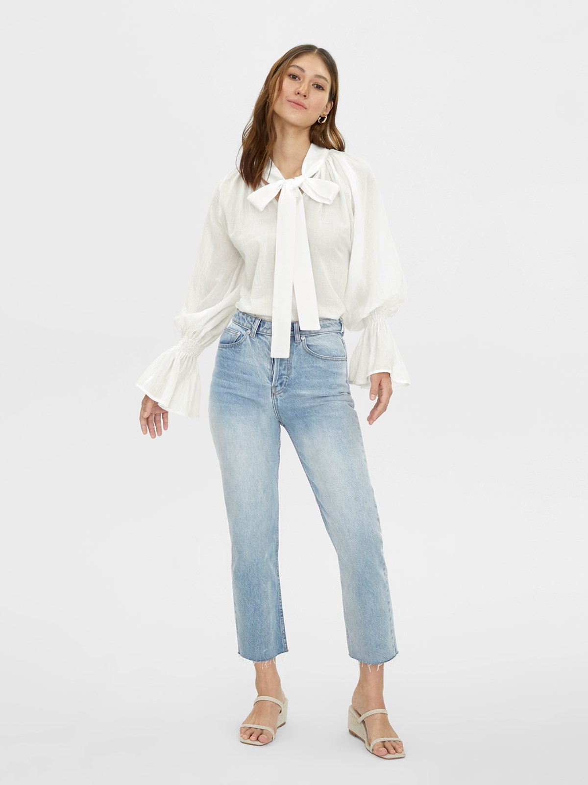 Merriam Blouse - White - Pomelo Fashion
