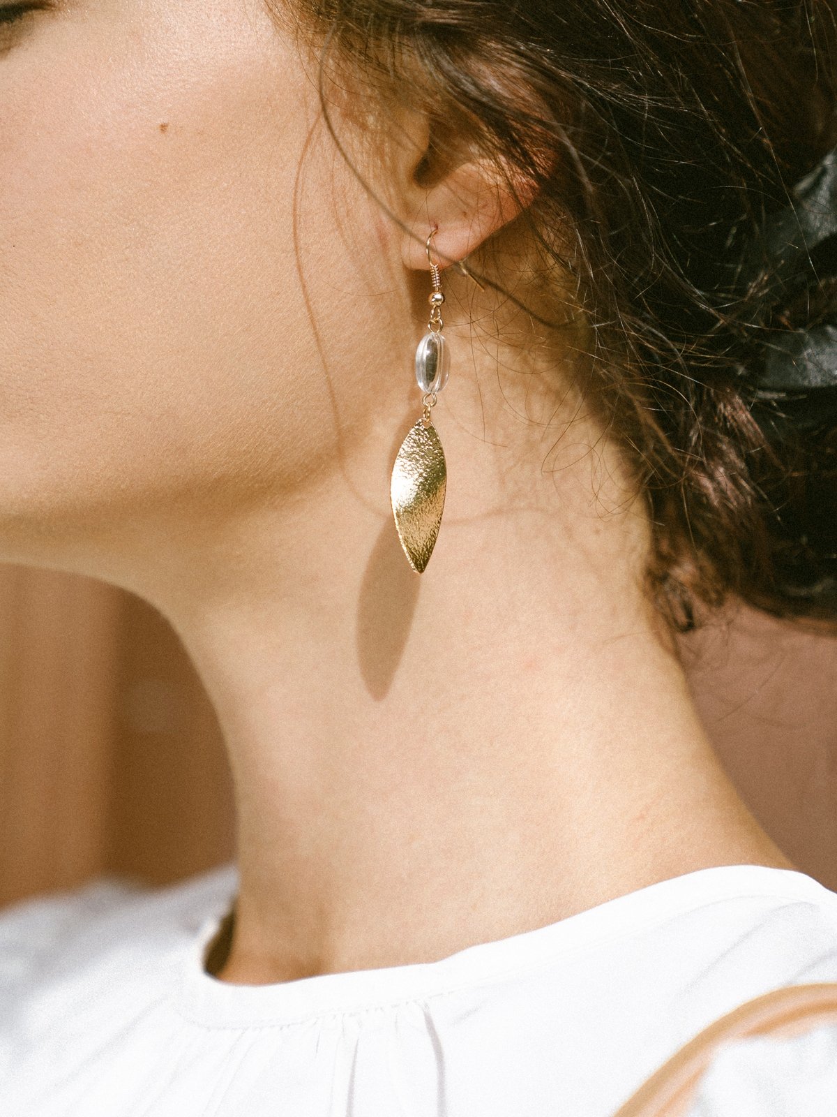 Hook Drop Earrings Gold Pomelo Fashion