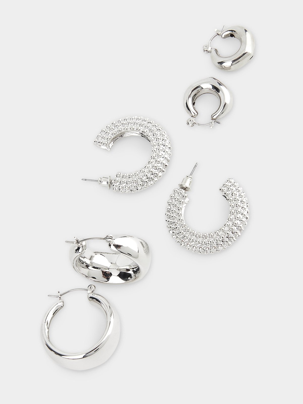 open hoop earrings silver