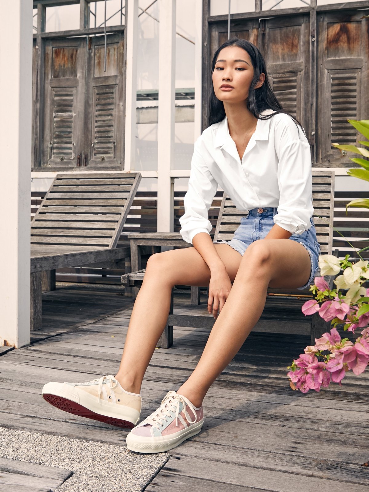 Snap On Pastel Sneakers Multi Color Pomelo Fashion