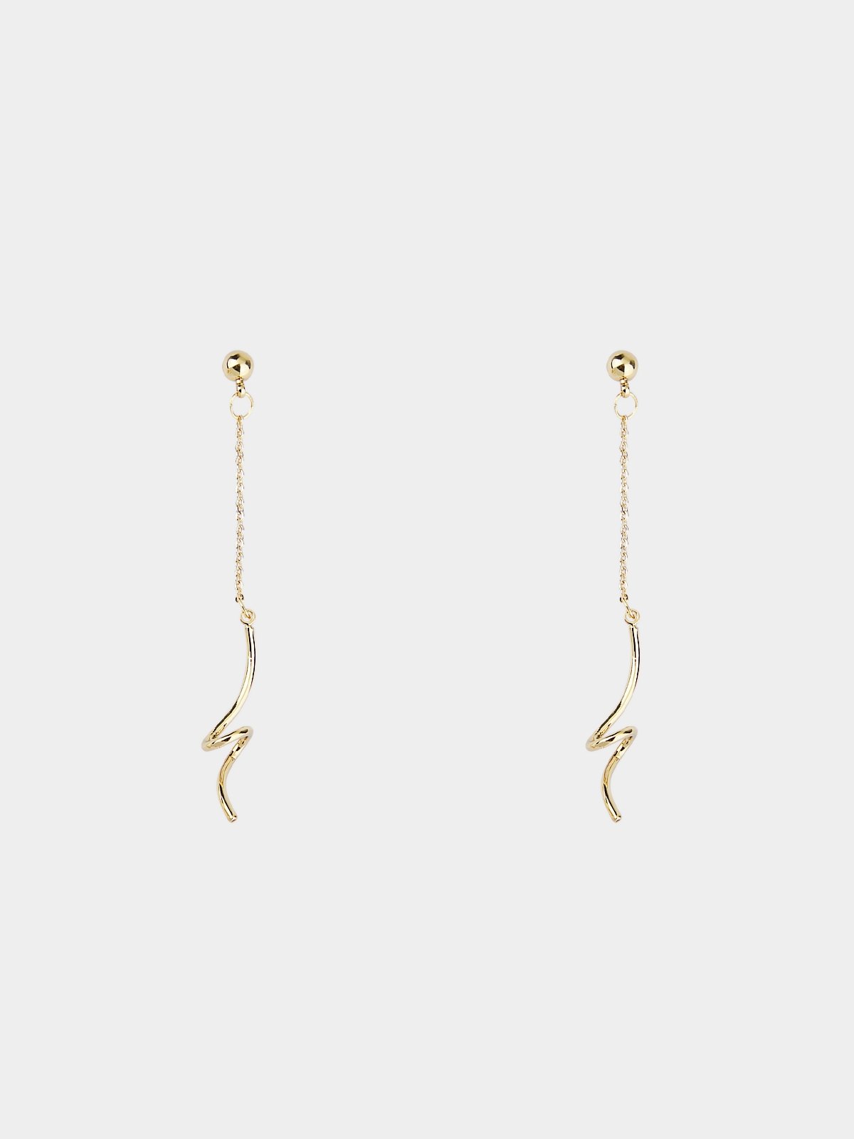 Gold chain clearance drop earrings