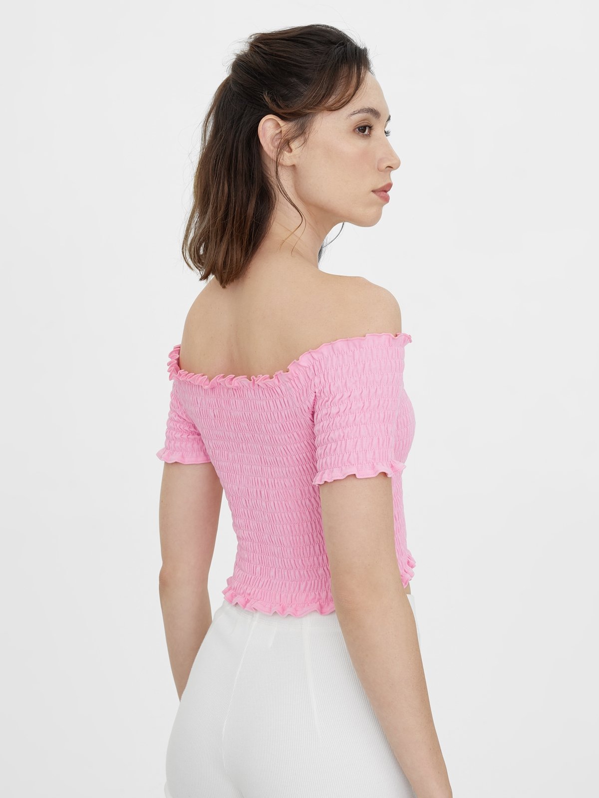 Smocked cold on sale shoulder top
