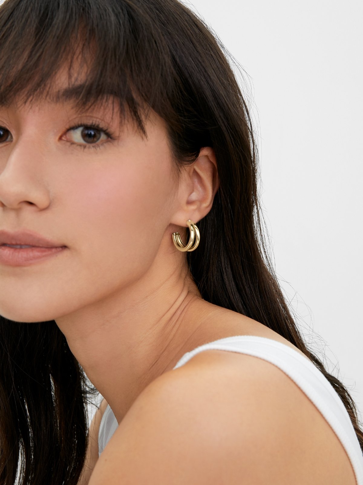 Gold open hotsell hoop earrings