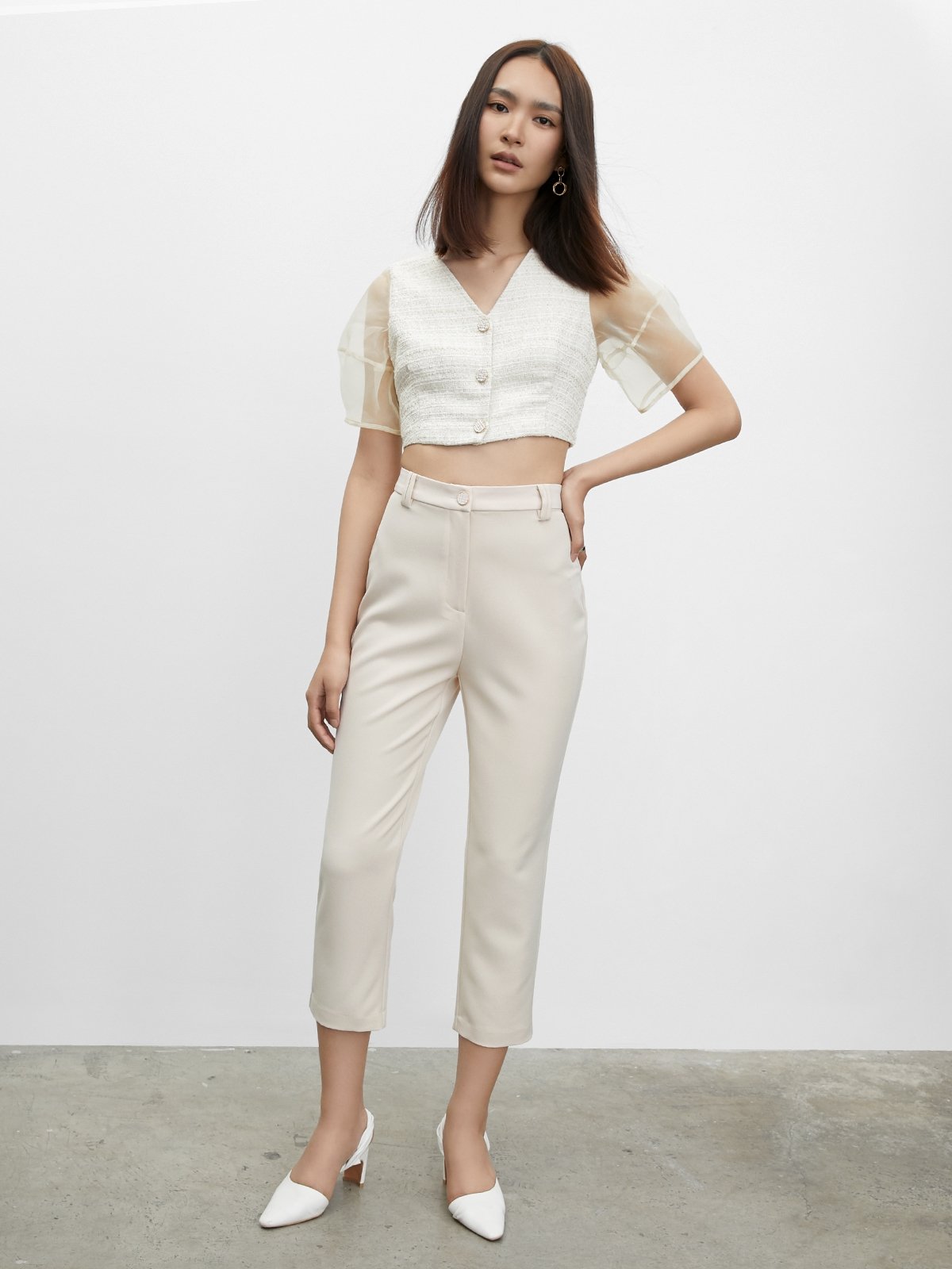 Basic outlet cropped pants